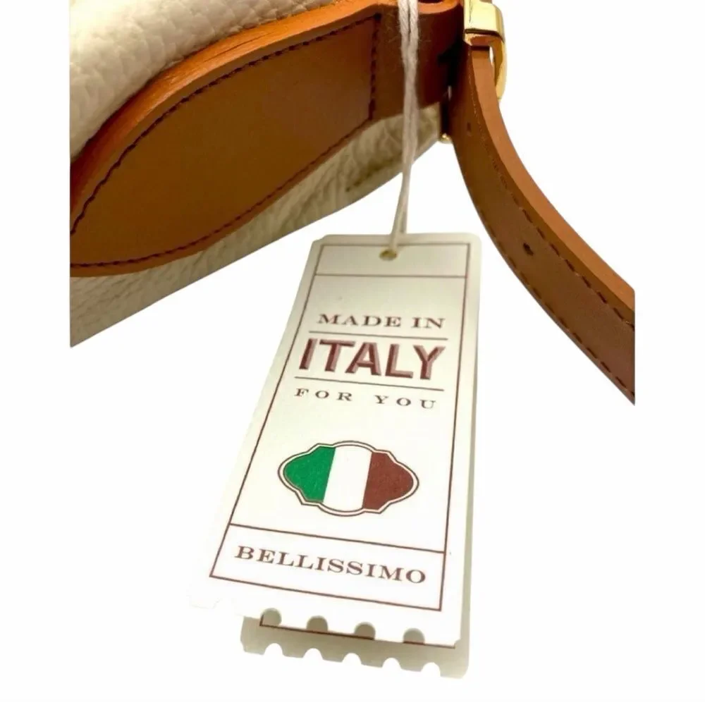 NWT Valentina Latte Pebbled Leather Hobo Italy